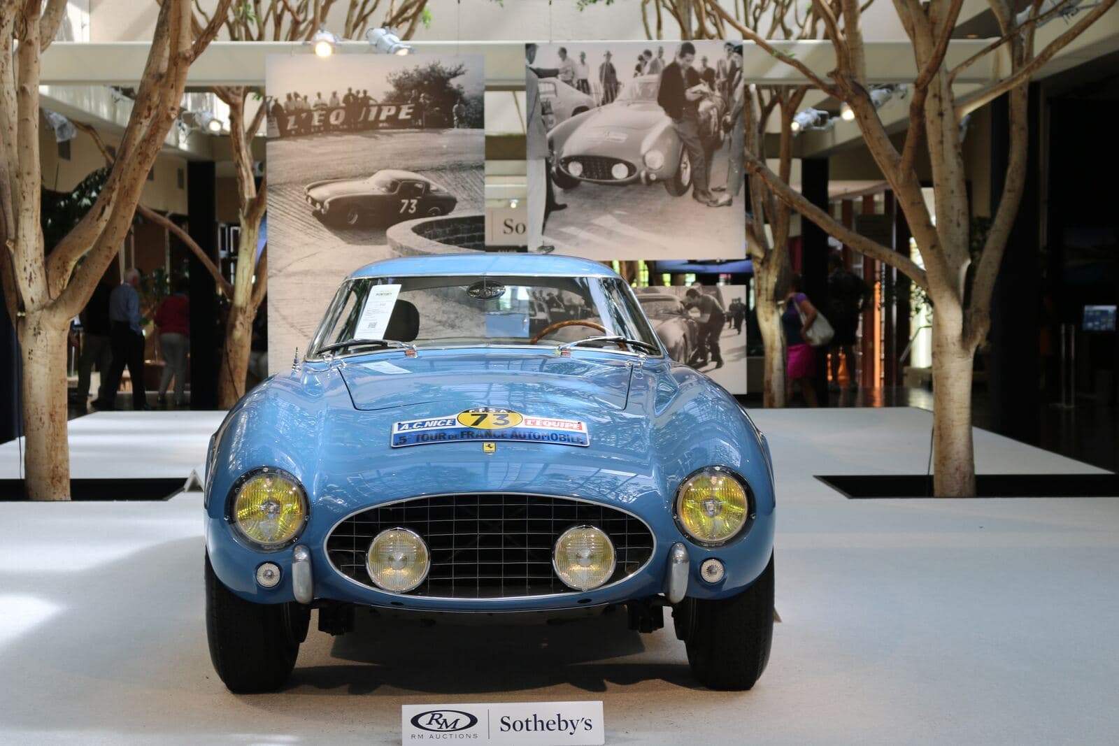 A competition Ferrari on the block at a major auction preview